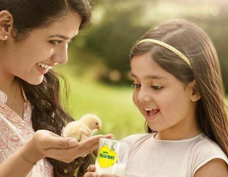Adiba Hussain featured in an advertisement for Nestle