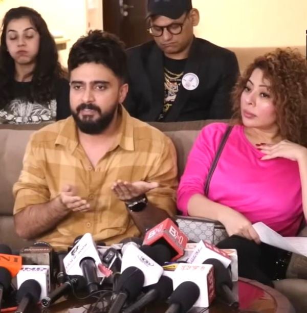 Adil Khan Durrani and Rajshree More during a press conference