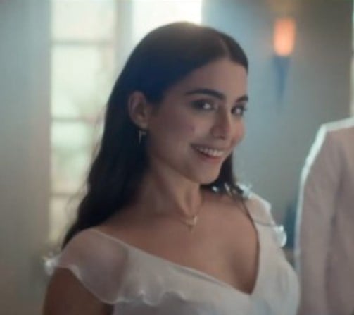 Aditi Sandhya Sharma while promoting a jewellery brand in a television commercial