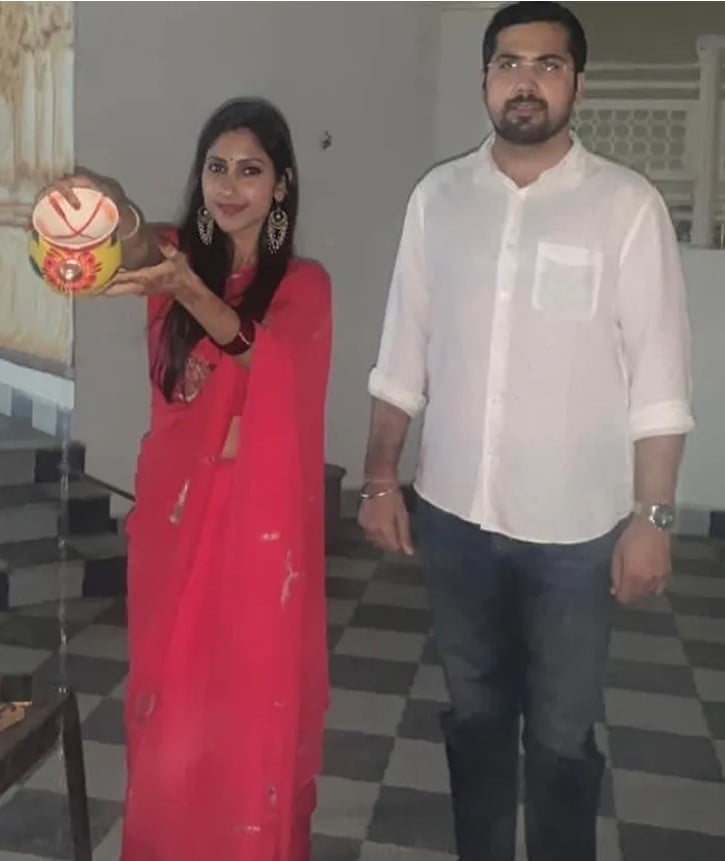 Aditi Singh with Angad Singh Saini (right)