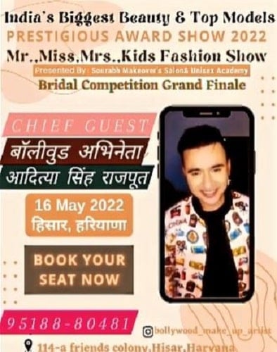 Aditya Singh Rajput as a chief guest