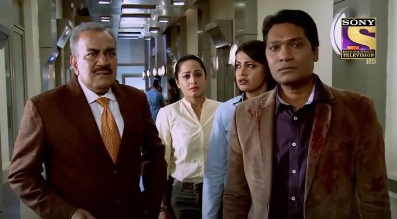 Aditya Srivastava (extreme right) as Abhijeet in a still from the TV series 
