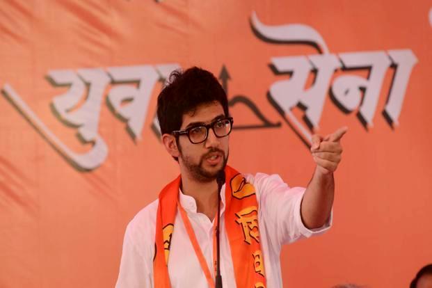 Aditya Thackeray at a Yuva Sena rally
