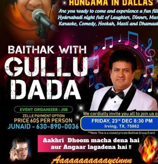 Adnan Sajid Khan as a singer on the show Baithak with Gullu Dada