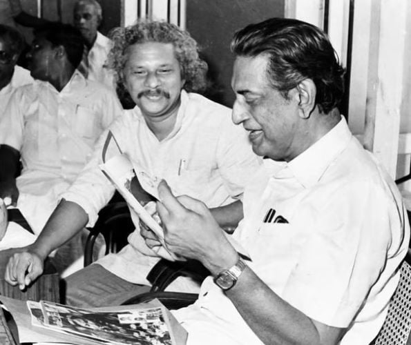 Adoor Gopalakrishnan with Satyajit Ray