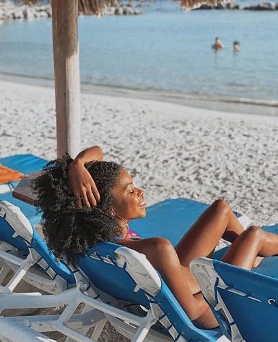 Adrielle Peixoto during her vacation