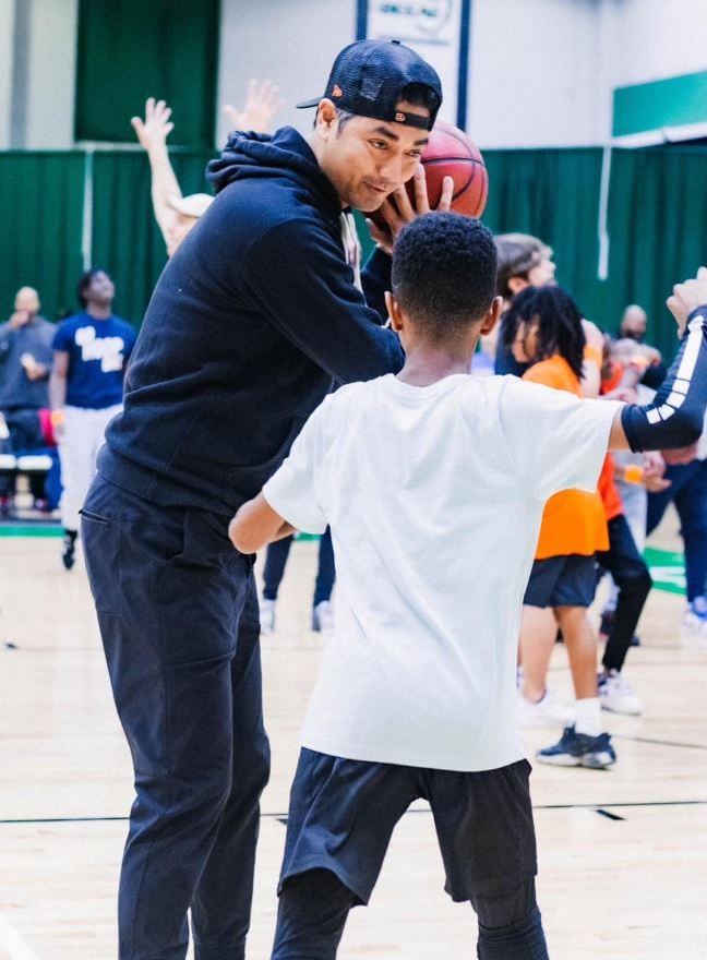 Aftab Pureval, while playing basketball