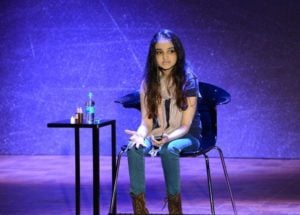 Aisha Chaudhary while Talks