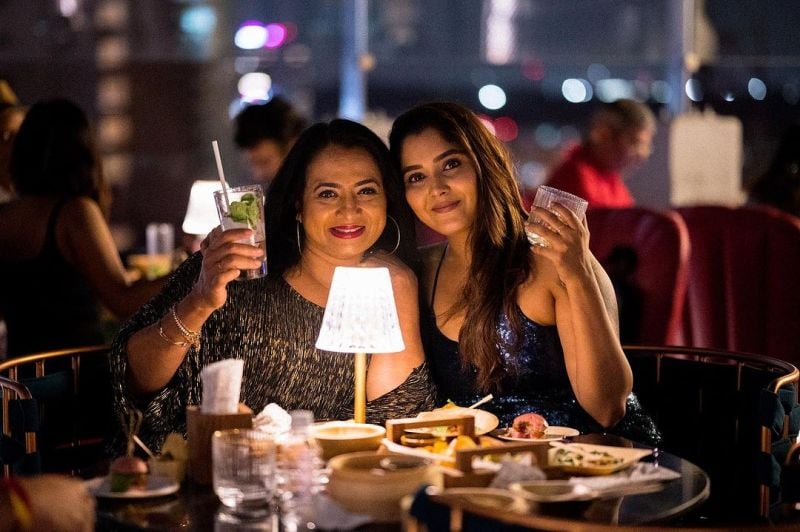 Aishwarya Shindogi while having a cocktail with a friend