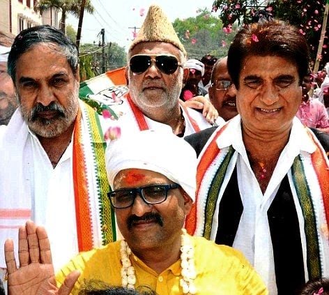 Ajay Rai With Raj Babbar And Anand Sharma