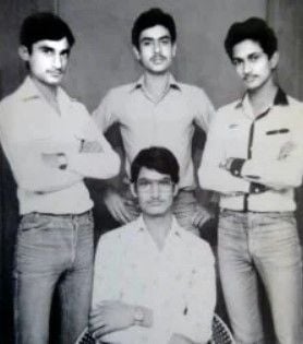 Ajit Anjum (extreme right) with his friends