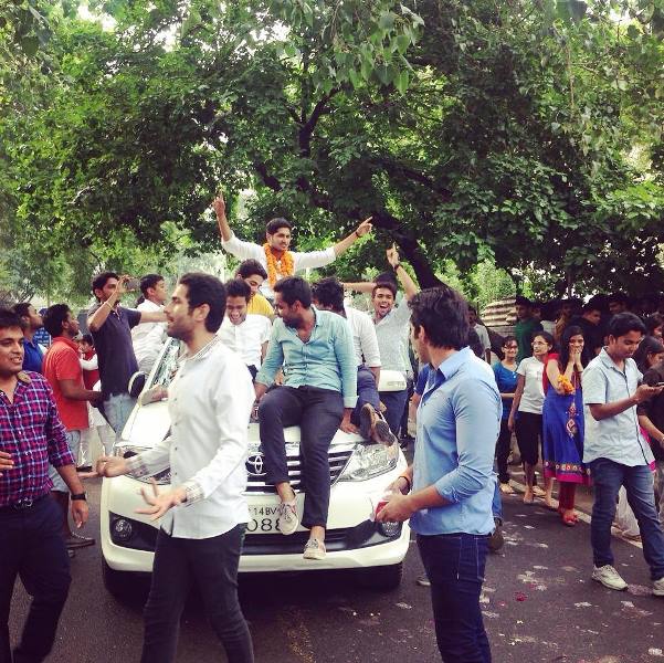 Ajitesh Bhatia during college elections