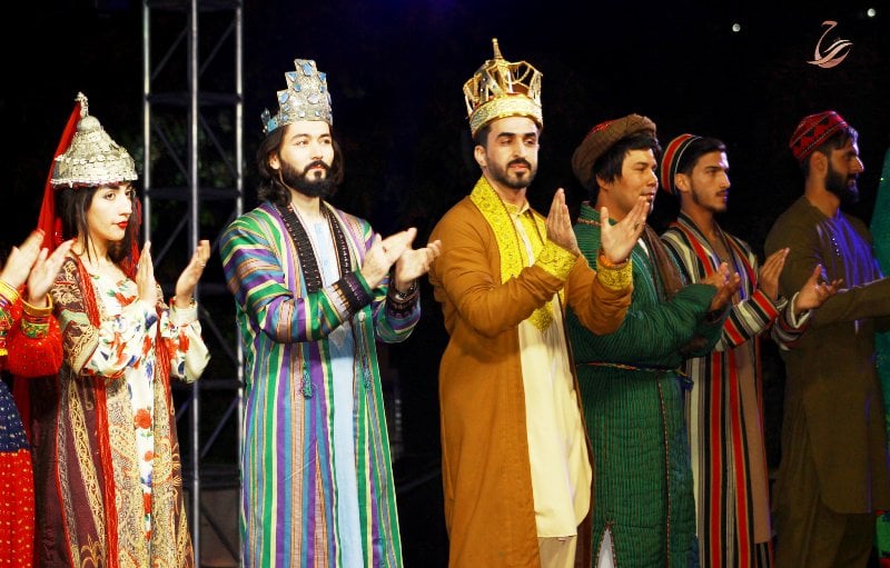 Ajmal Haqiqi and his team representing Afghanistan during the fashion show in Uzbekistan