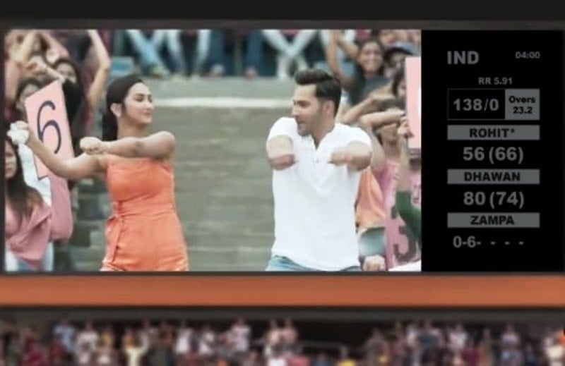 Akanksha Sharma with Varun Dhawan in a still from the Santoor ad