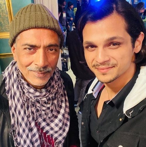Akash Singh Rajput with Prakash Jha