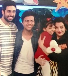 Akshat Rajan with the Bachchans