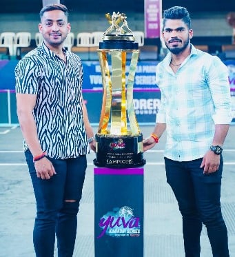 Akshay Jaywant Bodake after winning the Yuva Kabaddi Series in 2023
