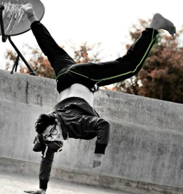 Akshay Jaywant Bodake while practising dancing