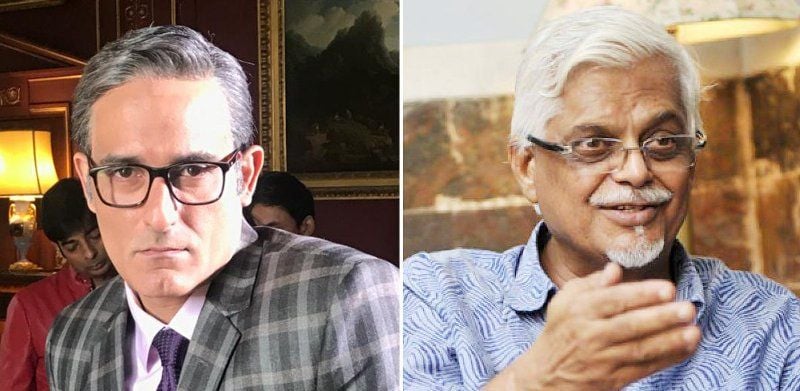 Akshaye Khanna (left) As Sanjaya Baru (right) In The Film- The Accidental Prime Minister