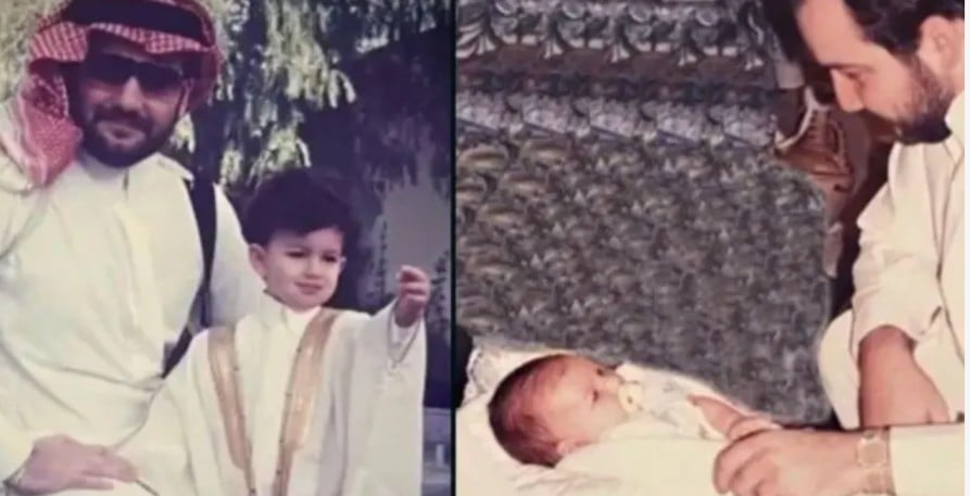 Al-Waleed bin Khalid Al-Saud (aka Sleeping Prince) childhood pictures with his father