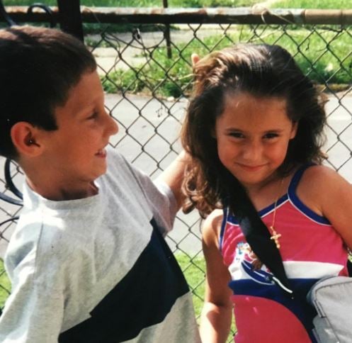 Alaina Scott in childhood with her brother