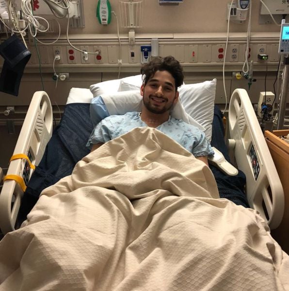Alan Bersten after his surgery where he got his left parathyroid removed in 2018