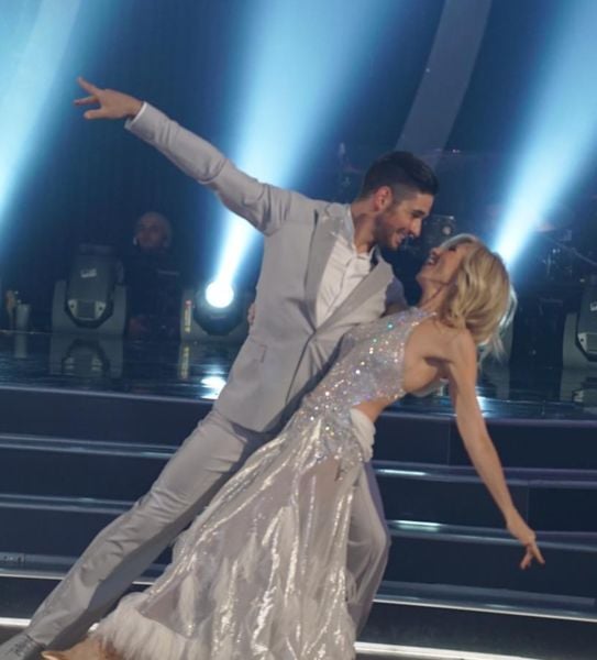 Alan Bersten with Debbie Gibson in a still from the 25th season of 