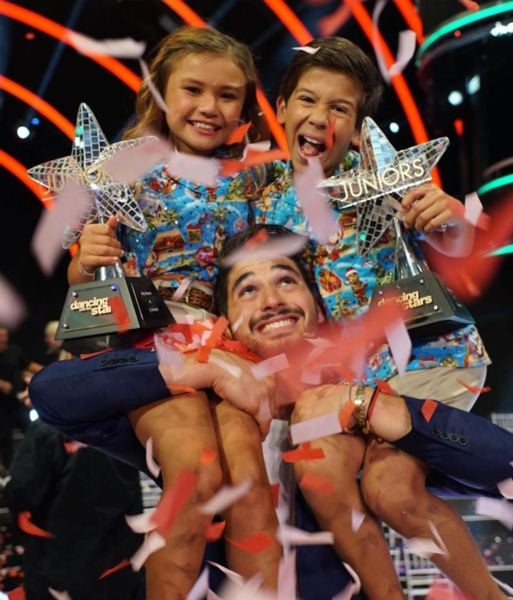 Alan Bersten with hthe members of Team Alan at the winning moment of 