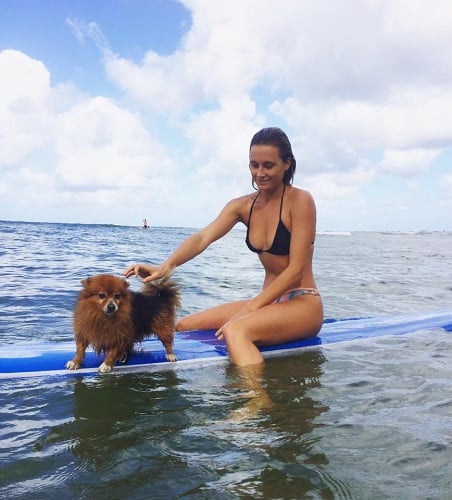 Alana Blanchard with her pet dog