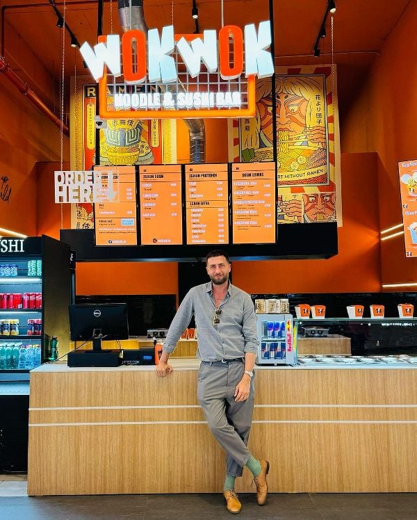 Alaudin Hamiti at the Wok store in Prishtina Mall