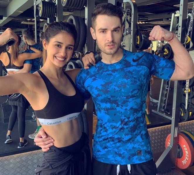 Aleksandar Alex Ilic with Disha Patani at a gym