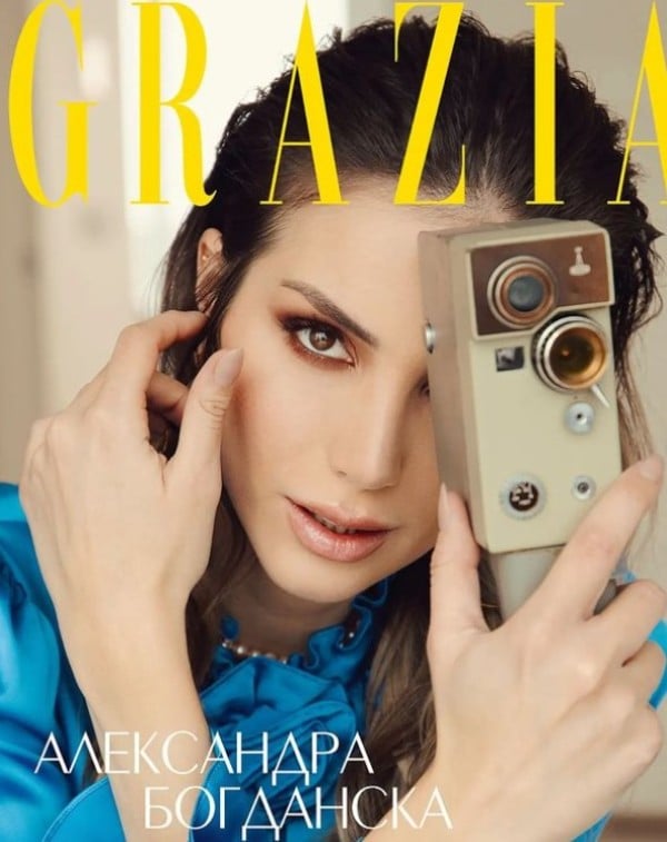 Aleksandra Bogdanska on the cover of the Bulgarian magazine Grazia