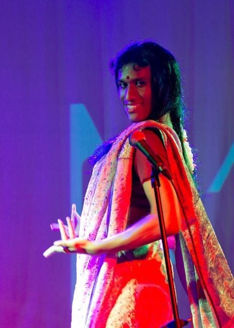 Alex Mathew (Maya the Drag Queen) in one of his early performances