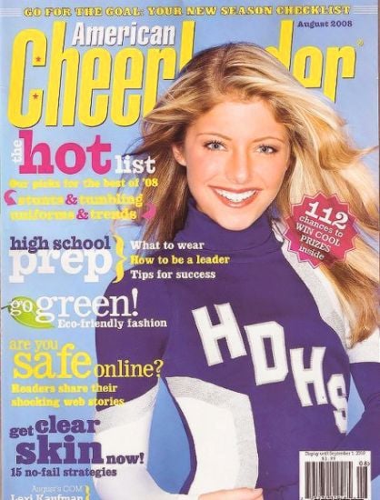Alexa Bliss cheerleader magazine cover