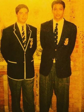 Ali Sethi (right) when he was 15 years old