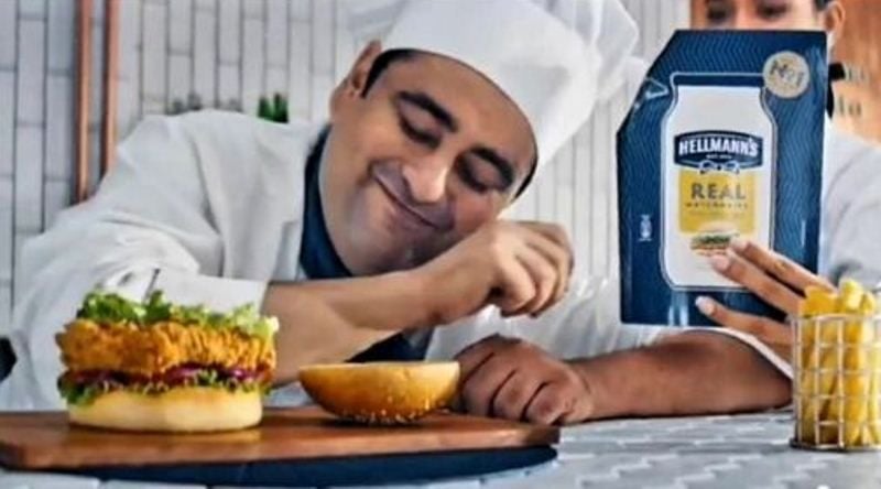 Ali Sikander in a still from an advertisement of Hellmann’s Real Mayonnaise