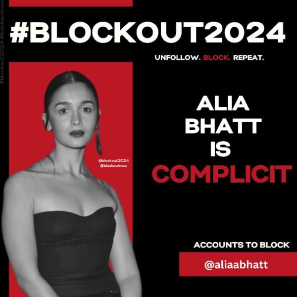 Alia Bhatt on the Boycott 2024 list