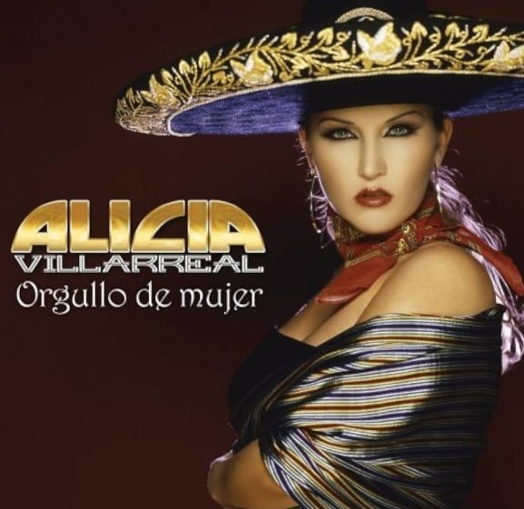 Alicia Villarreal on the poster of the music album Orgullo De Mujer