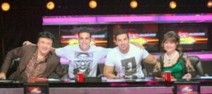 Alisha Chinai on the set of Star Ya Rockstar