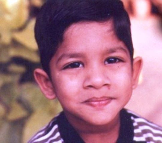 A childhood image of Allu Arjun
