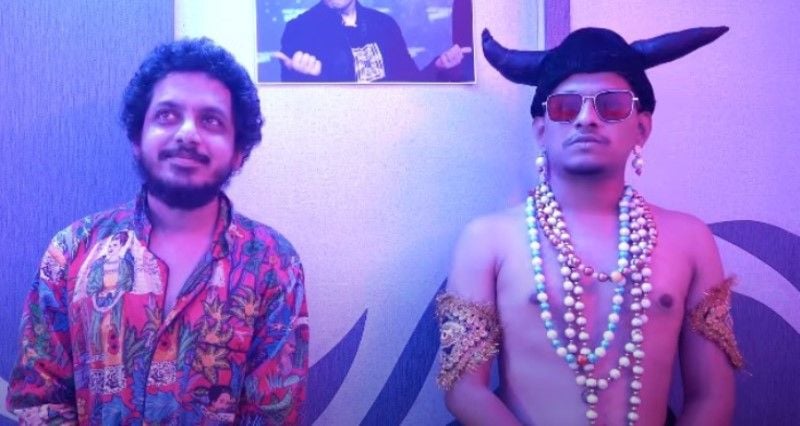 Alok Rajwade (left) in a still from the music video