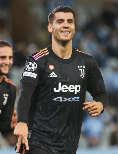 Alvaro Morata playing for Juventus