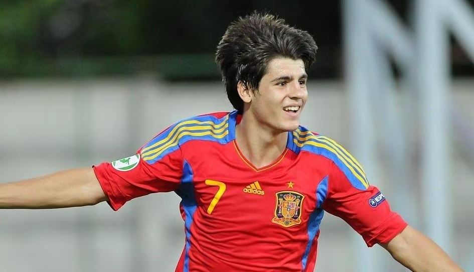 Alvaro Morata when he played for under-19 team of Spain