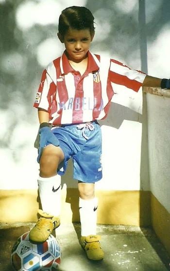 Alvaro Morata when he trained at Atletico Madrid Academy