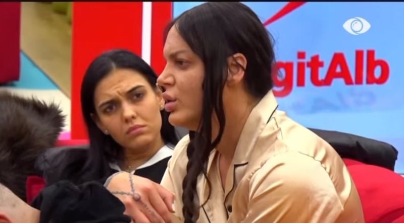 Amber Candy (right) in a still from the fourth season of the reality game TV show titled 