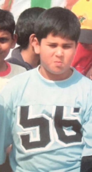 Ameer Gilani during his school days