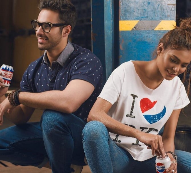 Ameer Gilani while posing for a print advertisement