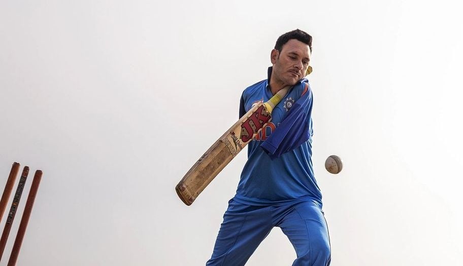 Amir Hussain Lone during a training session