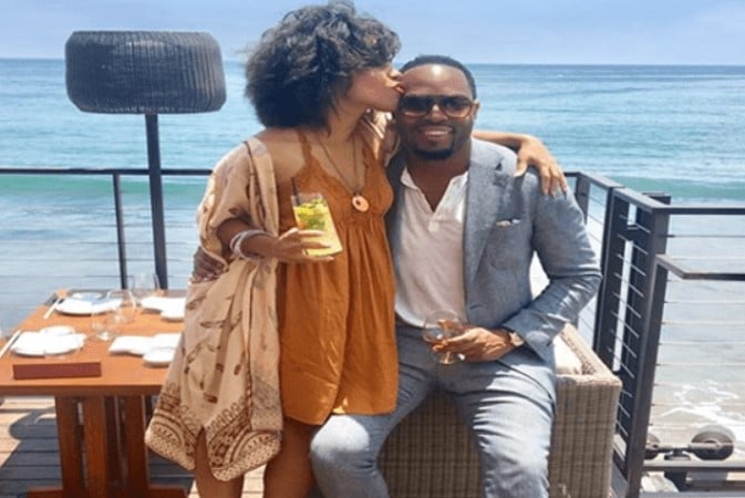 Amirah Vann with her partner during a trip