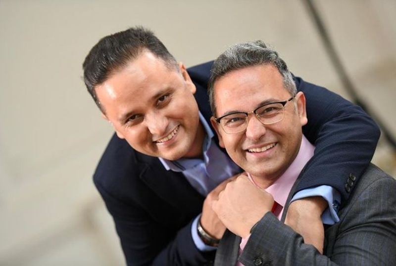 Amish Tripathi with brother Ashish Tripathi
